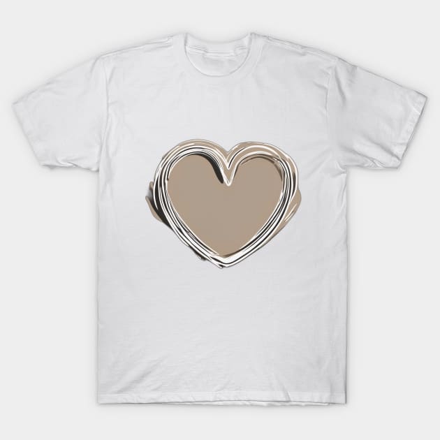 Abstract Heart Art in Monochrome No. 704 T-Shirt by cornelliusy